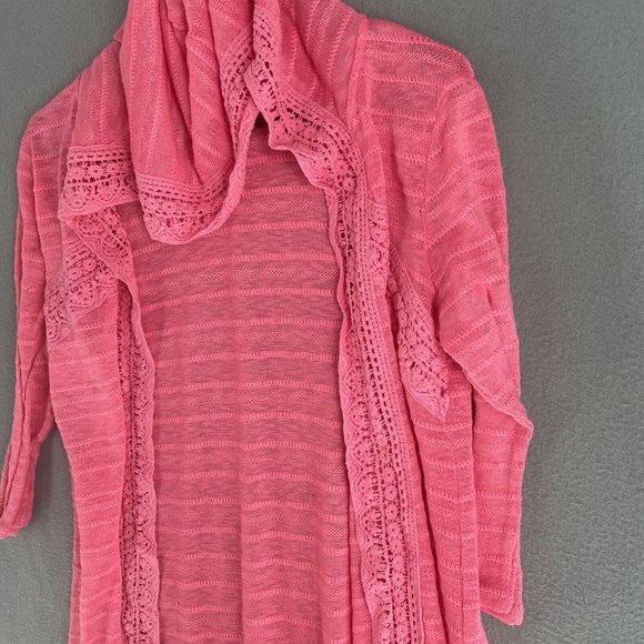 Maurices Cardigan Sweater Womens Medium 3/4 Sleeve Bohemian BOHO Style Open - Picture 6 of 10
